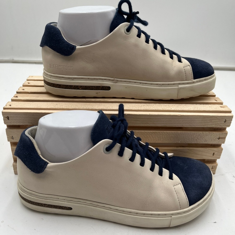 Birkenstock Sneakers Bend Low Decon Pop 37 S Suede Leather Cream Navy Womens